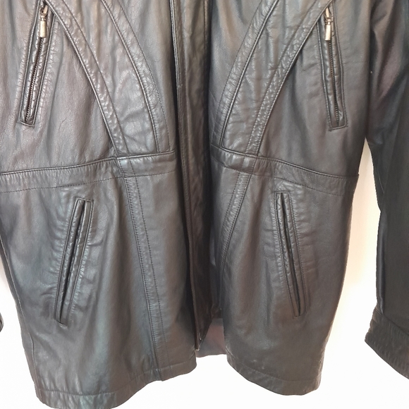 💥 EUC Men's Midway Genuine Leather Jacket, Medium - Picture 4 of 11
